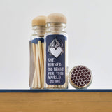 Match Stick Vials / Emily Brontë / Navy Blue Matches