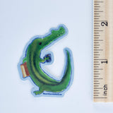 Read Awhile Crocodile / bookish vinyl sticker