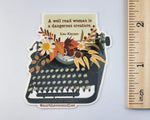 Floral Typewriter / Lisa Kleypas Quote / bookish vinyl sticker