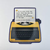Retro Typewriter / Saint-Exupéry Quote / bookish vinyl sticker