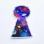 Outer Space Keyhole / Prismatic Vinyl Sticker