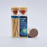Match Stick Vials / Eleanor Roosevelt / sky blue matches
