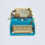 Floral Retro Typewriter / Harper Lee / bookish vinyl sticker
