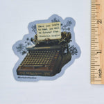 Vintage Typewriter / Frederick Douglas Quote / bookish vinyl sticker