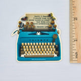 Floral Retro Typewriter / Harper Lee / bookish vinyl sticker