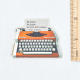 Orange Typewriter / C.S. Lewis Quote / Book Themed Sticker