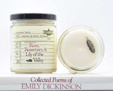 Candle of the Month / Rose, Rosemary, & Lily of the Valley, inspired by Emily Dickinson
