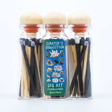 Matchstick Vials / Gems / Light and Dark Black and Lavender Matches