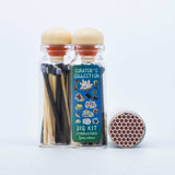 Matchstick Vials / Gems / Light and Dark Black and Lavender Matches