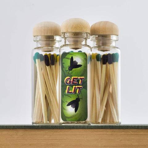 Match Stick Vials / Get Lit / Yellow and Green Matches
