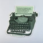 Vintage Typewriter / Judy Blume Quote / bookish vinyl sticker